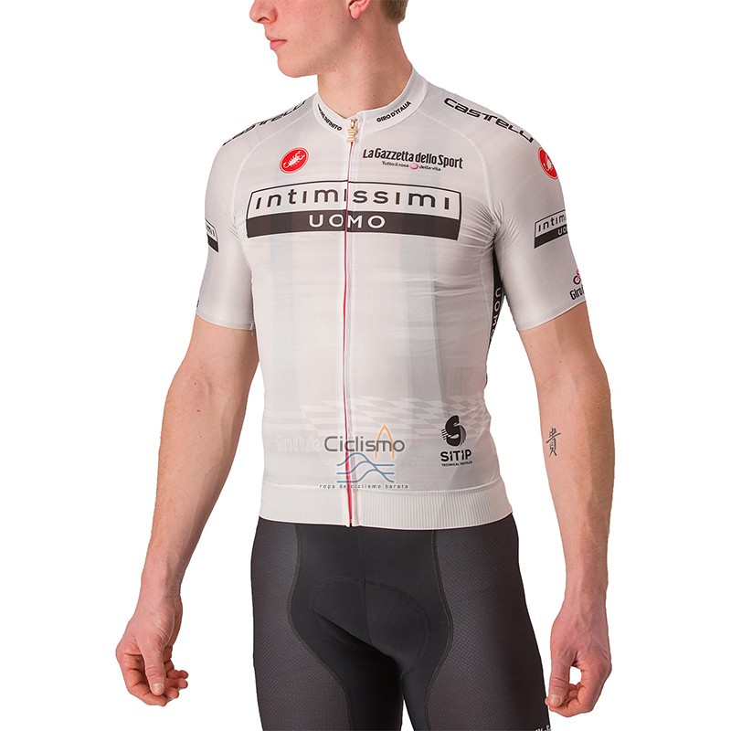 Giro d'Italia Ropa Ciclismo Culotte Corto 2023 Hombre Mangas Cortas Blanco